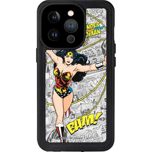 DC Comics Wonder Woman Classic Action Pose iPhone 15 Pro Waterproof Case